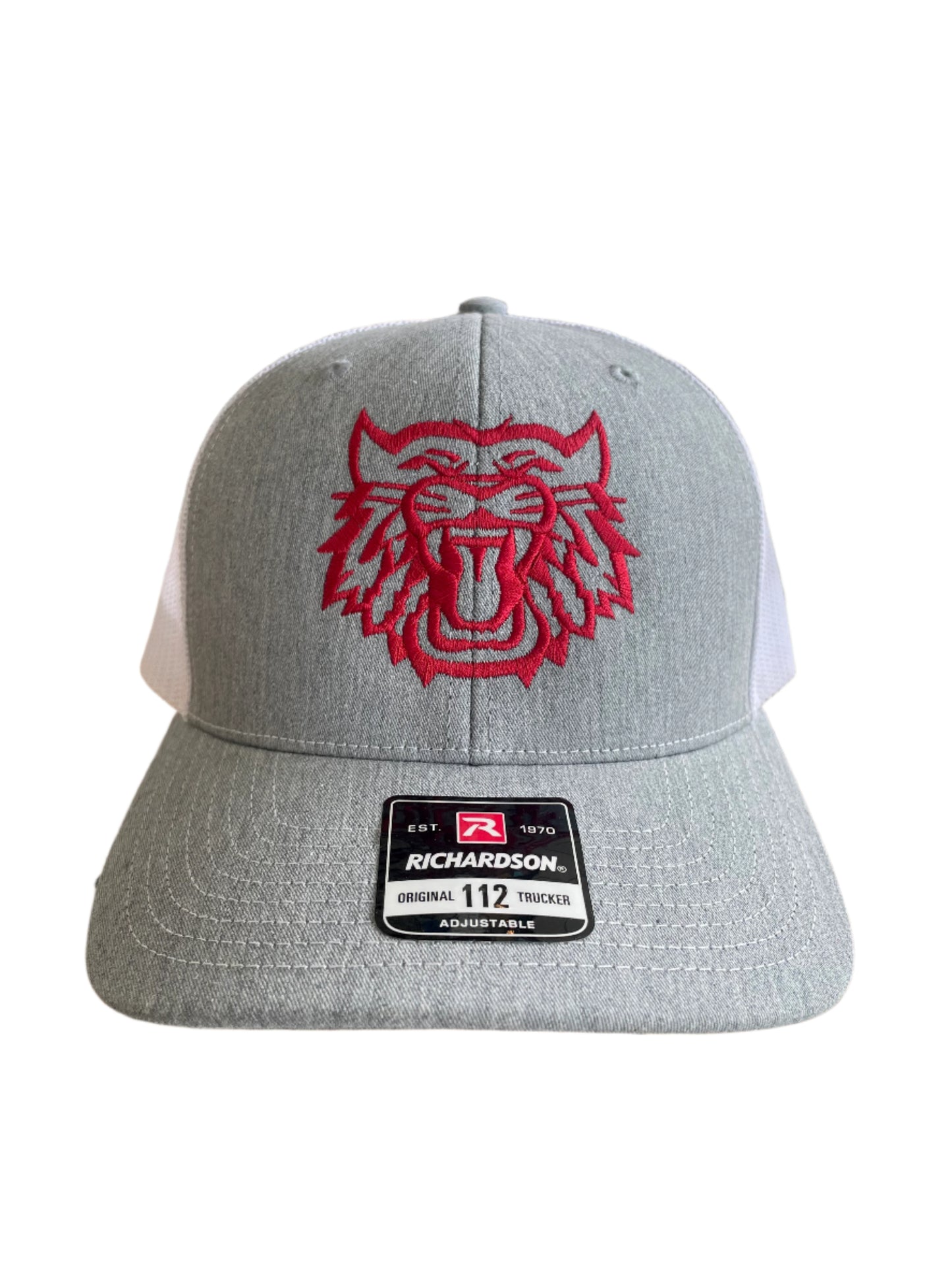 Red Wildcat Head Grey Hat