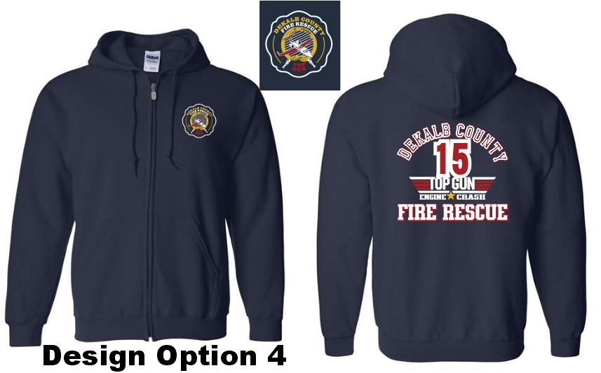Dekalb Fire 15 Zip Up Hoodie