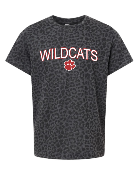 Wildcats design on Black Cheetah Tee