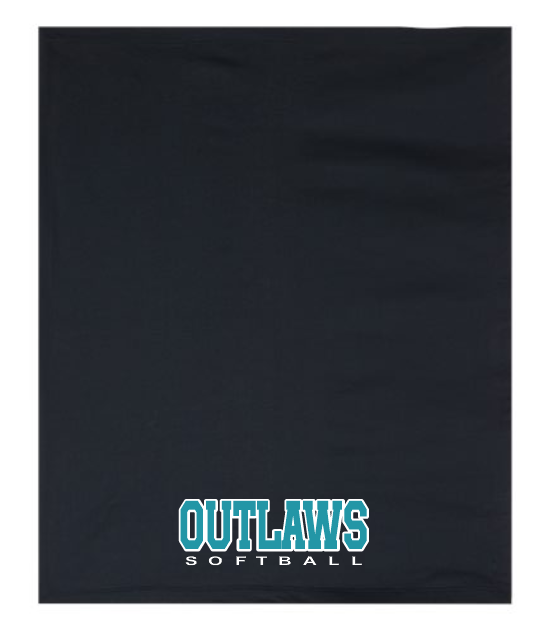 Outlaws Softball Blanket in Black