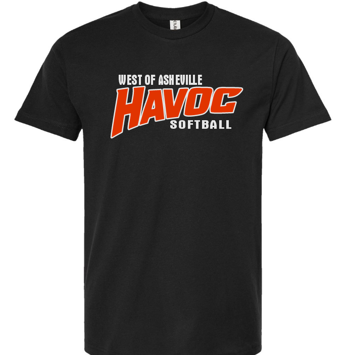 Black Havoc Softball Tee