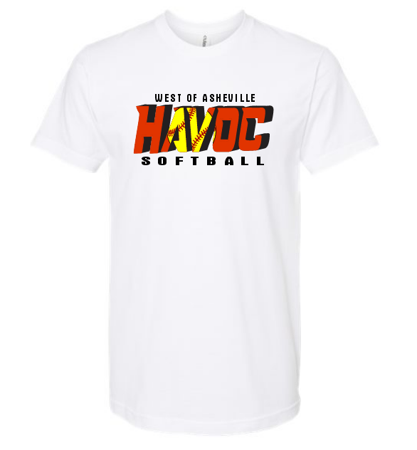 White Havoc Softball Tee