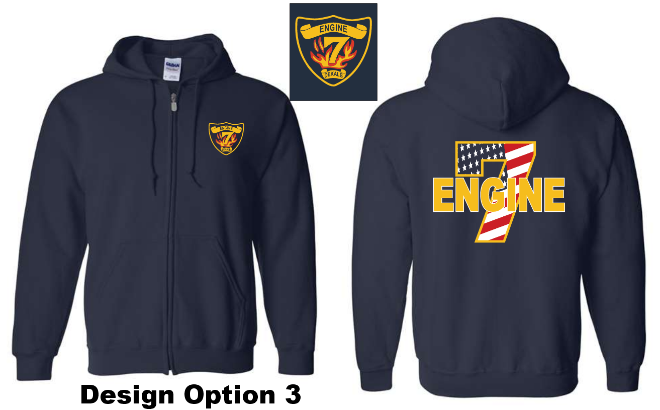 Dekalb Fire 7 Zip Up Hoodie