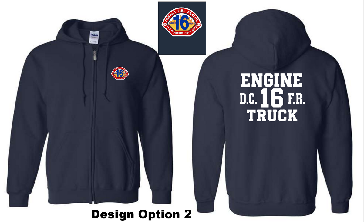 Dekalb Fire 16 Zip Up Hoodie