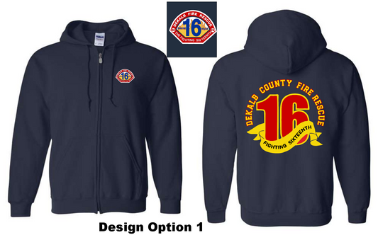 Dekalb Fire 16 Zip Up Hoodie