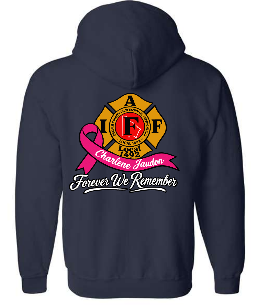 Charlene Jaudon Memorial Navy Zip-Up Hoodie