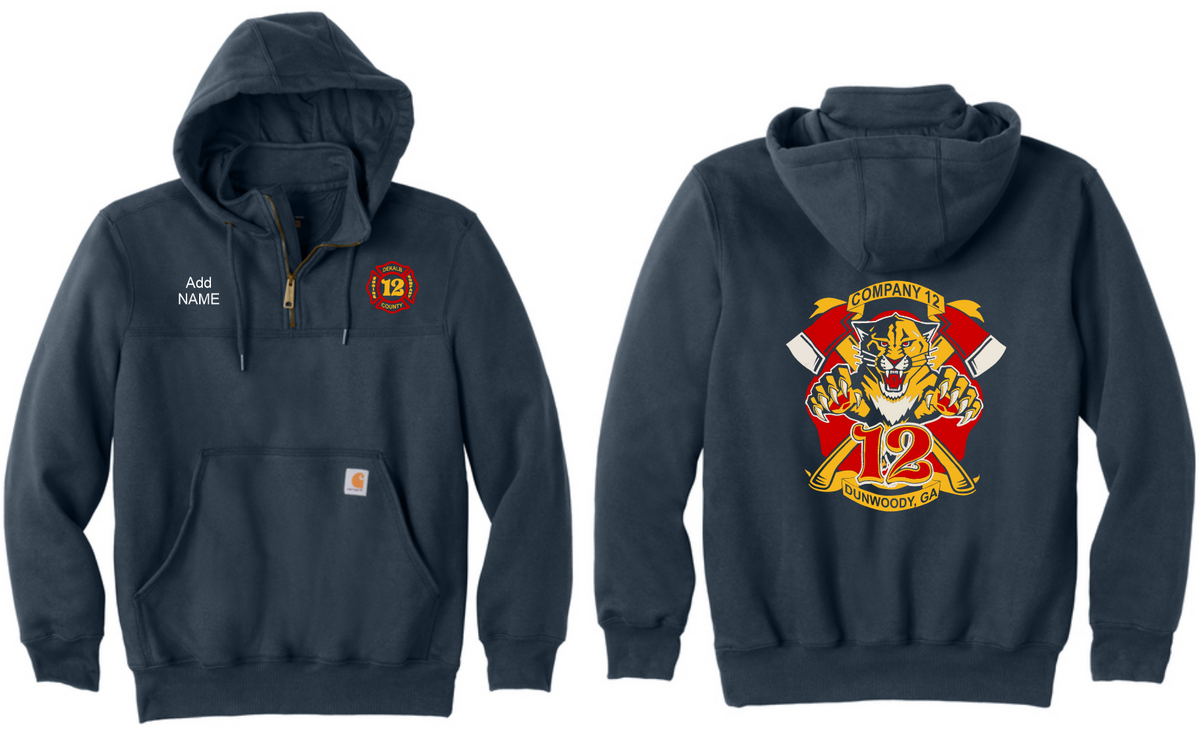 Dekalb Fire 12- Carhartt Rain Defender Heavyweight Hooded Mock Sweatshirt