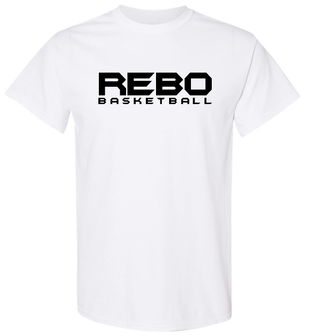 REBO Basketball White Tee