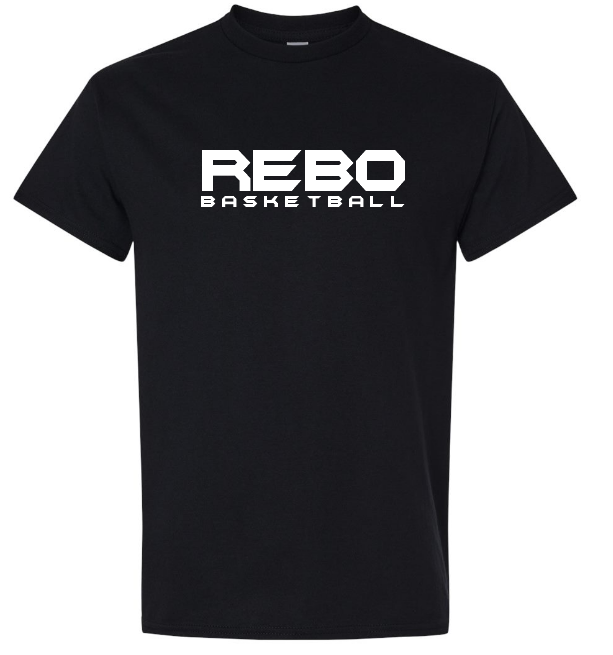 REBO Basketball Black Tee