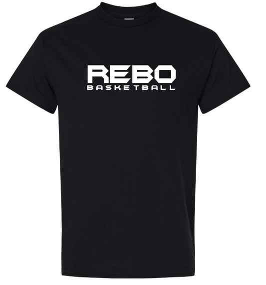 REBO Basketball Black Tee