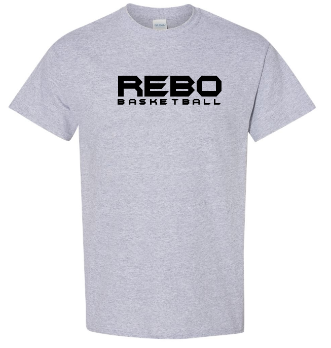 REBO Basketball Grey Tee