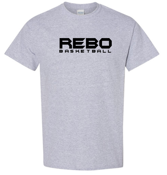 REBO Basketball Grey Tee