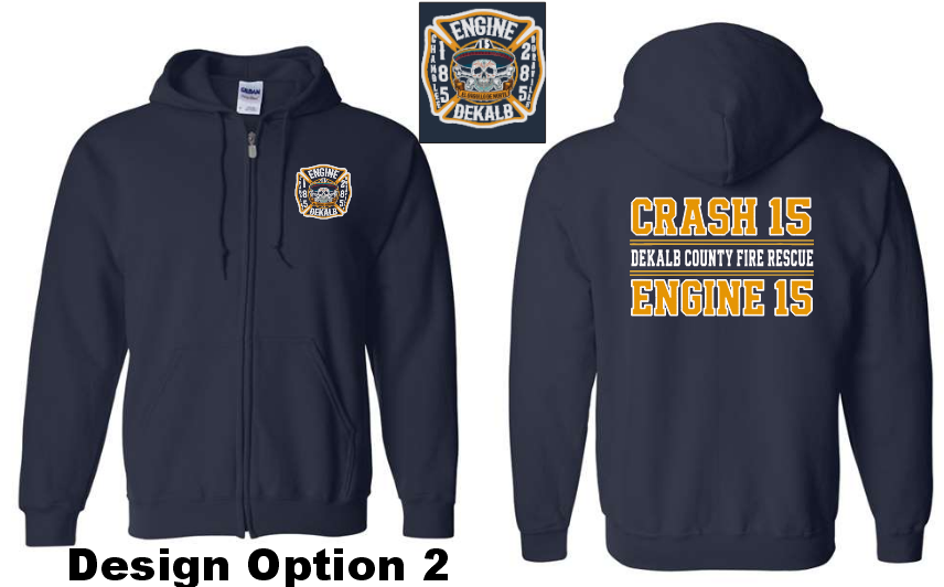 Dekalb Fire 15 Zip Up Hoodie