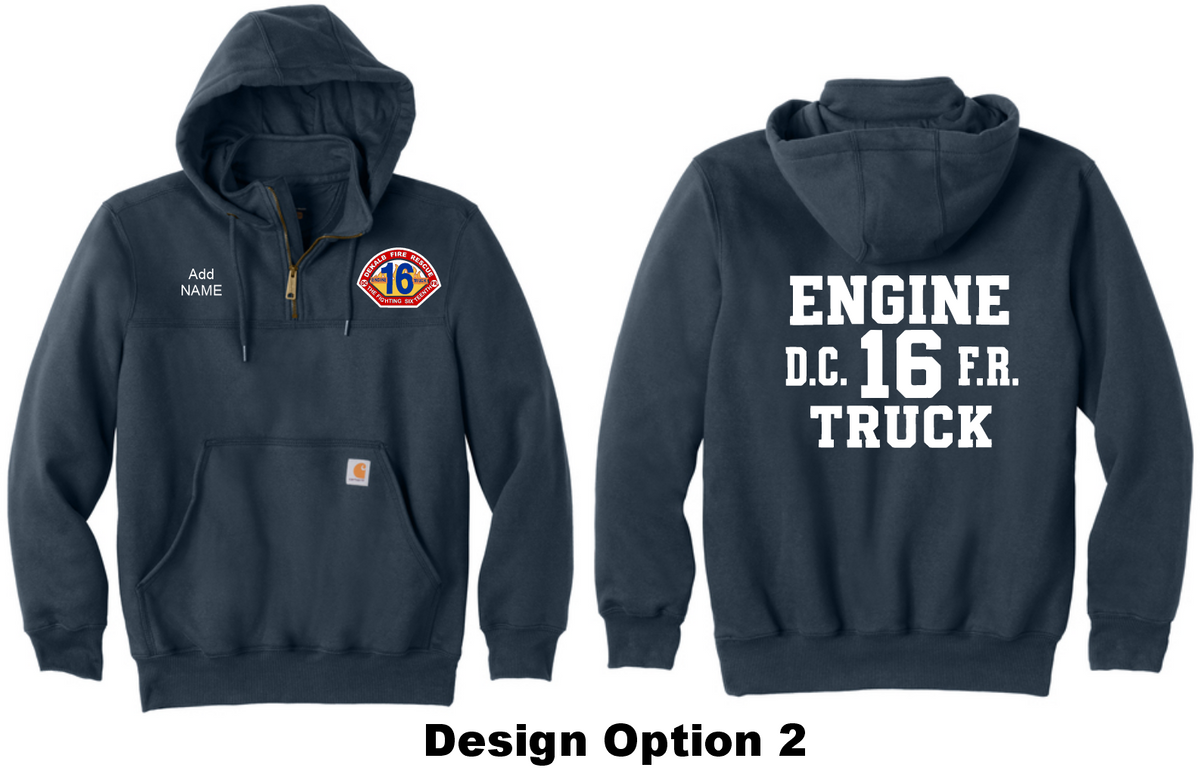 Dekalb Fire 16- Carhartt Rain Defender Heavyweight Hooded Mock Sweatshirt