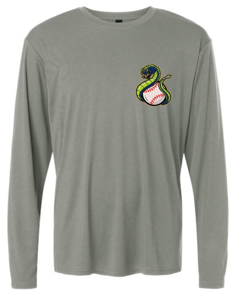 Grey  Rabun Rattlers Performance Long Sleeve