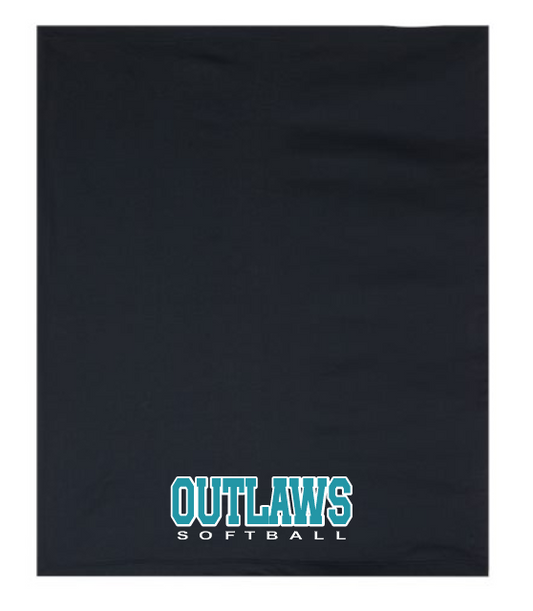 Outlaws Softball Blanket in Black
