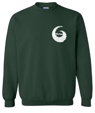 Thrive Green Crewneck