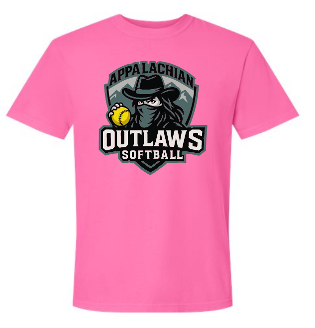 Outlaws Softball Comfort Colors Tee