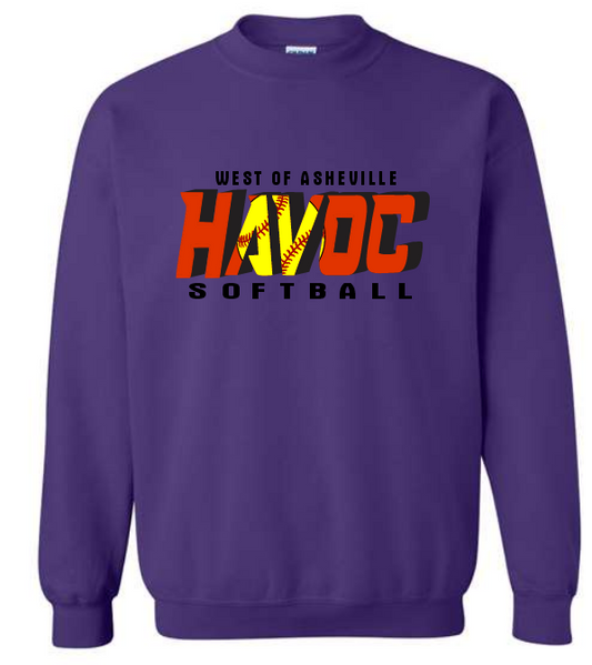 Purple Havoc Softball Crewneck