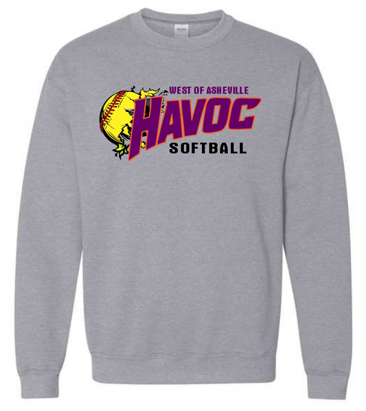 Grey Havoc Softball Crewneck
