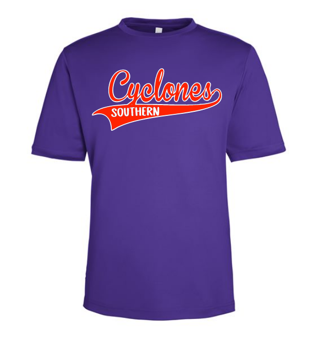 Purple Cyclones Softball Performance Tee