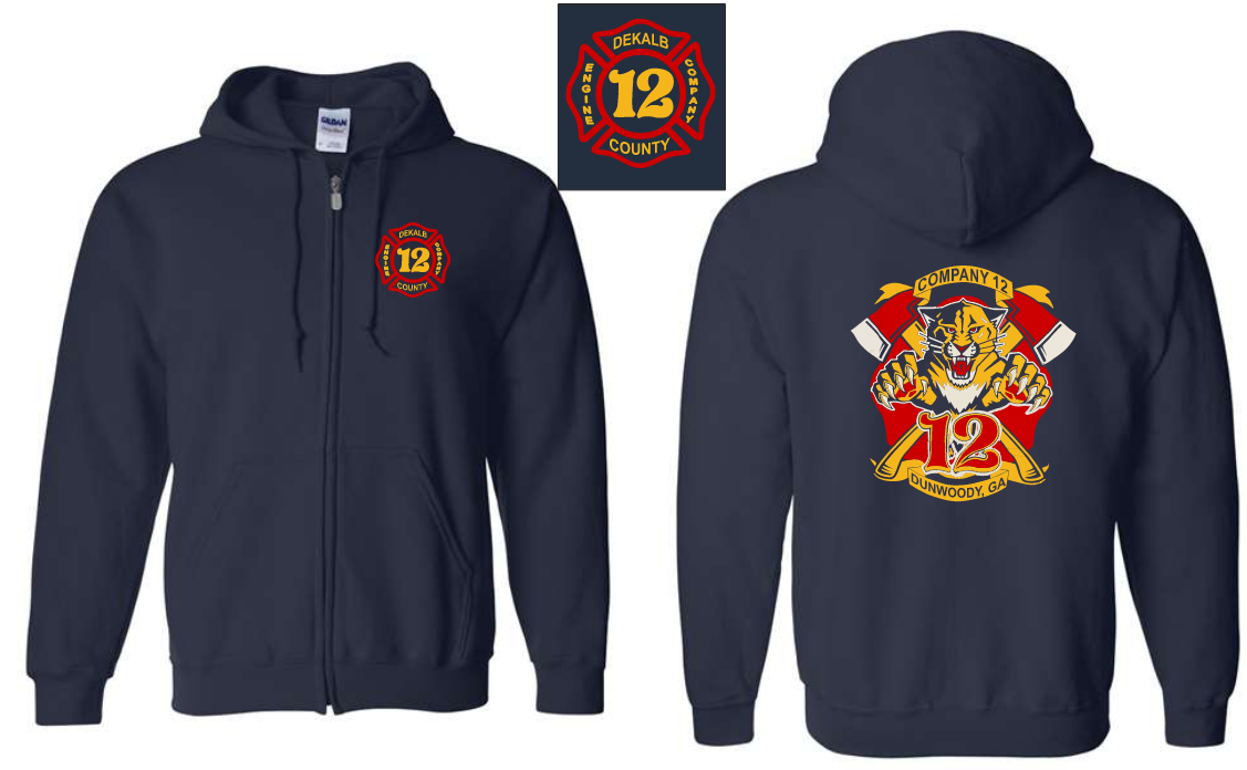 Dekalb Fire 12 Zip Up Hoodie