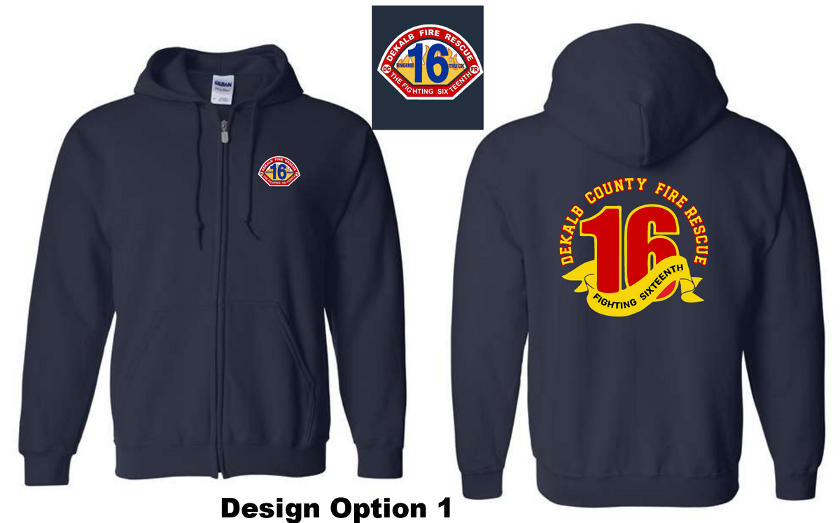 Dekalb Fire 16 Zip Up Hoodie