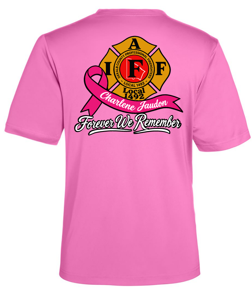 Charlene Jaudon Memorial Pink Polyester T-Shirt