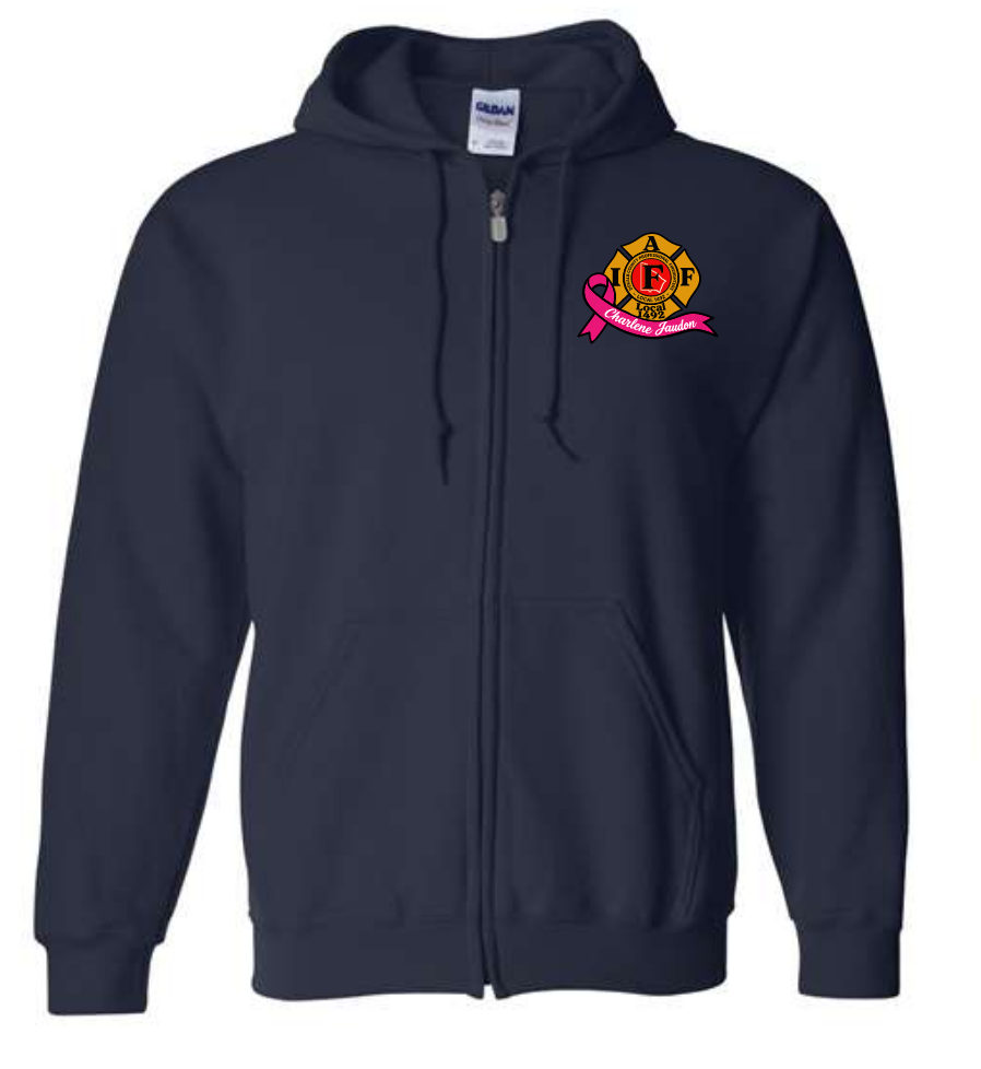Charlene Jaudon Memorial Navy Zip-Up Hoodie