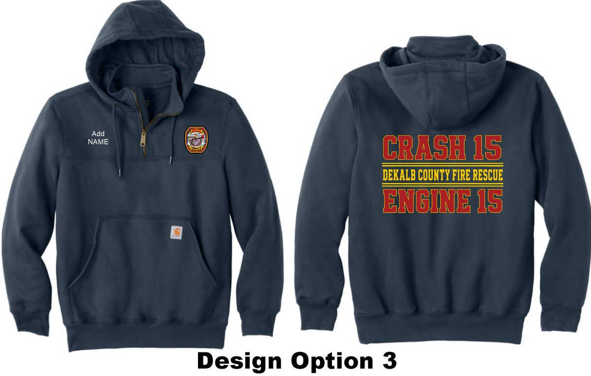 Dekalb Fire 15- Carhartt Rain Defender Heavyweight Hooded Mock Sweatshirt
