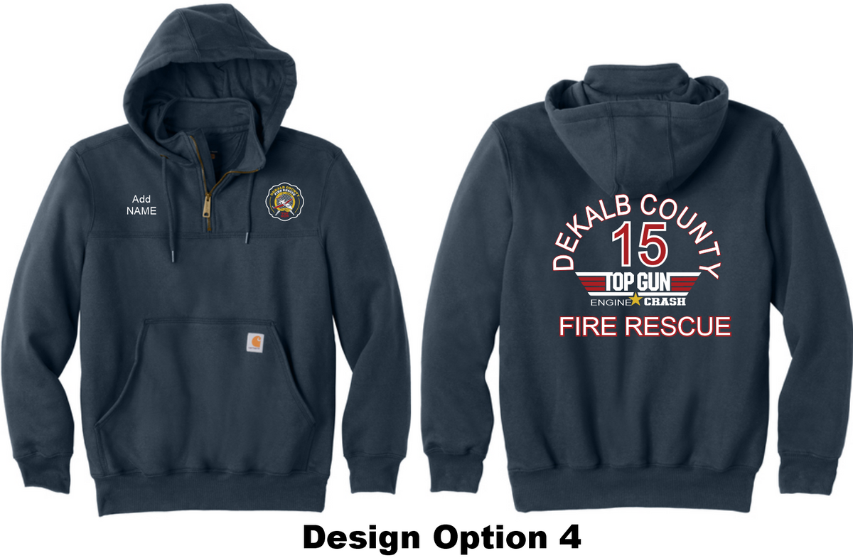Dekalb Fire 15- Carhartt Rain Defender Heavyweight Hooded Mock Sweatshirt