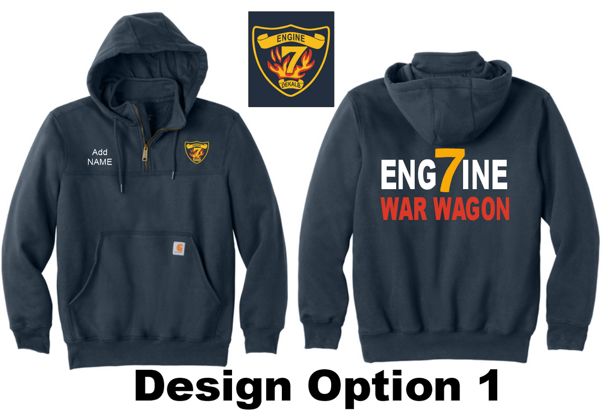 Dekalb Fire 7- Carhartt Rain Defender Heavyweight Hooded Mock Sweatshirt