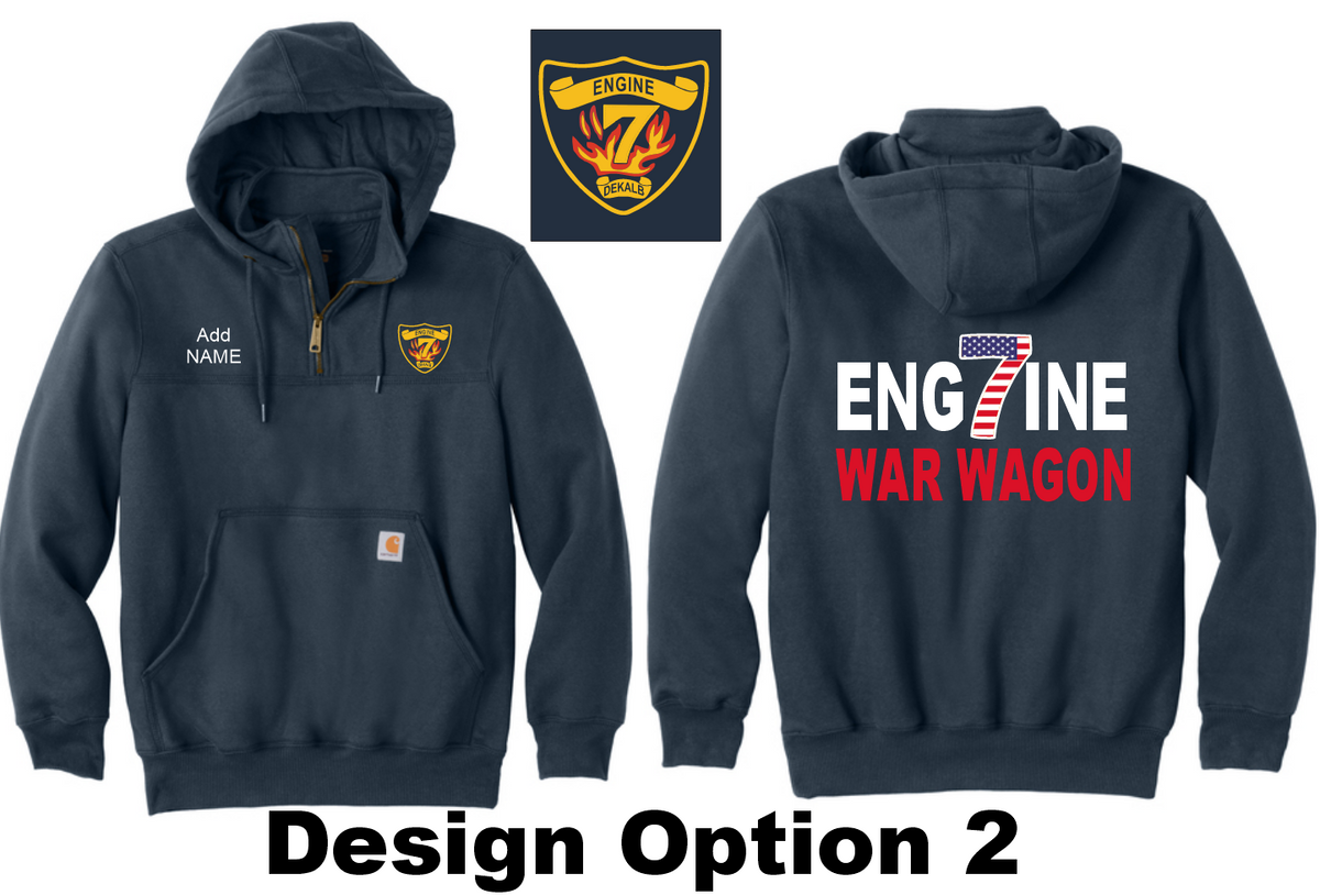 Dekalb Fire 7- Carhartt Rain Defender Heavyweight Hooded Mock Sweatshirt