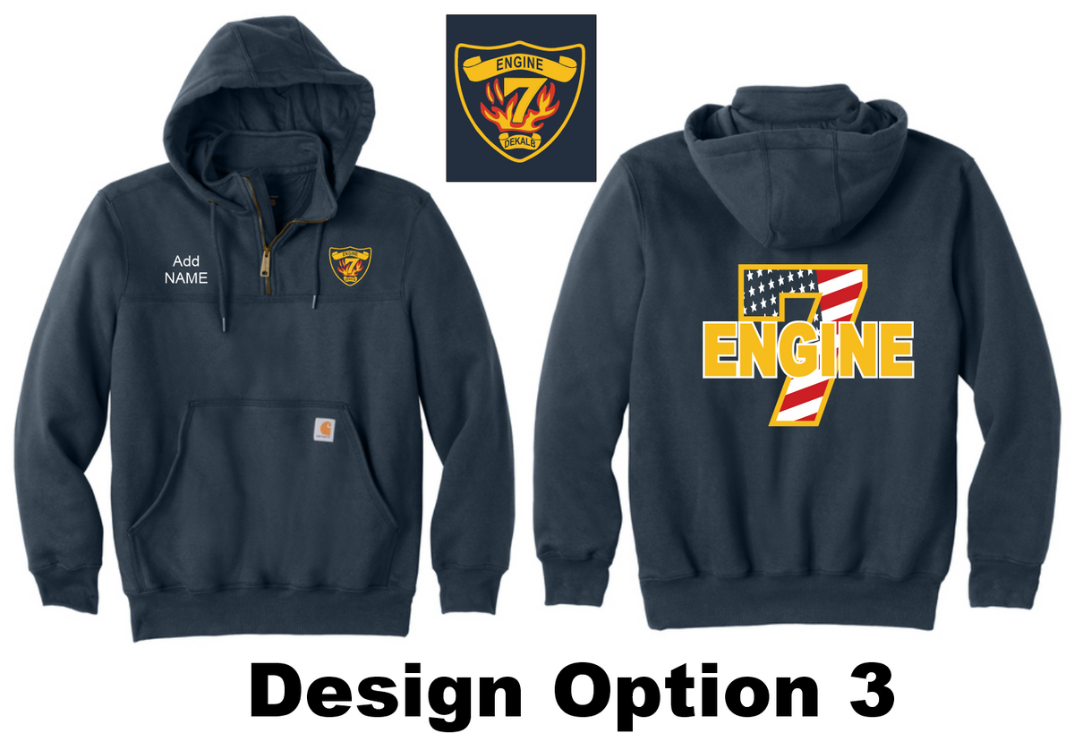 Dekalb Fire 7- Carhartt Rain Defender Heavyweight Hooded Mock Sweatshirt